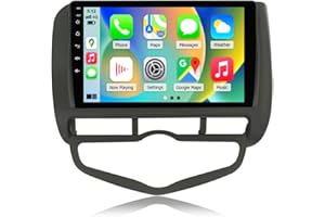 ACAVICA 2+64GB 9 Zoll Android 14 Autoradio für Honda Fit Jazz 2001-2008 Touchscreen GPS Navigation mit Wireless Carplay Bluetooth WLAN DSP USB FM Lenkradsteuerung