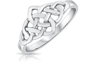 DTPsilver® Bague en Argent Fin 925 - Nœud de la Trinité Celtique - Collection Celtique - Choix de Différents Designs