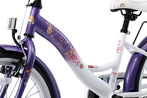 BIKESTAR® Premium Kinderfahrrad für sichere und sorgenfreie Spielfreude ab 6 Jahren ★ 20er Classic Edition ★ Candy Lila & Diamant Weiß - 6