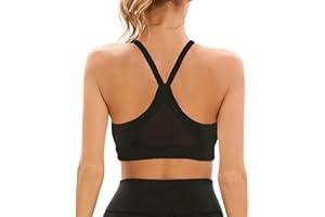 Dmwhsy Reggiseno Sportivo da Donna Y Reggiseno Sportivo Imbottito con Spalline Incrociate sul Retro Reggiseno da Yoga per Allenamento di Supporto Medio con Coppe Rimovibili