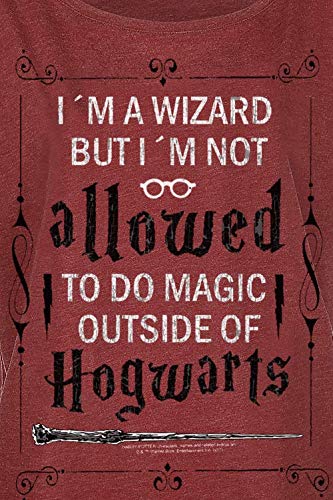 HARRY-POTTER-Allowed-T-Shirt-rot-meliert-XXL