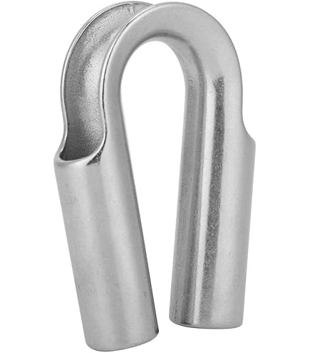 DOJA INDUSTRIAL | Cosse Coeur M3 | Protege Cable Acier Galvanisé | Diamètre Cable Acier 3mm | Pack 25 | Fixation Solide Et Durable | Pour Application Marine, Industrielle, Serre Cable, Entre Autres