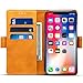 Produktbild W-XY Kompatibel mit Samsung iPhone case echtes Leder Brieftasche flip Cover,Braun,SamsungS10Plus