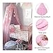 Produktbild Dyna-Living Baby Kids Moskitonetz Princess Betthimmel Baby Baldachin Betthimmel Kinder Babys Bett Baumwolle Hängende Moskiton für Schlafzimmer Ankleidezimmer Spiel Lesen(Rosa)