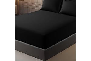 Pamposh King Size Fitted Sheets Extra Deep Pocket 40 cm (16 inches) Durable Elastic Bed Sheets - Premium Brushed Microfibre Fitted Sheets King Size - Ultrasoft Hypoallergenic Fade Resistant