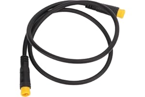 POENVFPO Bike Extension Cable, 3pin Waterproof Connector, ABS Plastic Rubber Electric Bike Extension Cable Modification Accessory