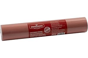 FRITZTOWN® Butcher Paper Deluxe Pink 44cm x 50m Rolle | Lebensmittelsicher | Kraftpapier Grillpapier | Ideal für BBQ, Smoken, Räuchern und Fleischverpackung