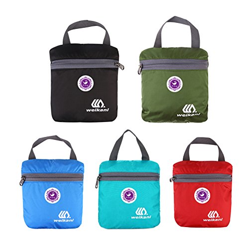 Leichter Tagesrucksack Faltbar Wasserdicht Rucksack f  r M  nner Frauen Kinder f  r Outdoor Wandern Reisen 18 L - Schwarz