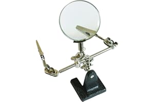 Silverline 633830 trzecia ręka z lupą 63 mm, 2,5-krotne powiększenie