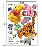 Zuolanyoulan Winnie the Pooh Muster Wandsticker Kinder Schlafzimmer Wandtattoos Wohnzimmer Dekorativen Entfernbare Wandaufkleber Raum Dekor Wall Sticker - 3