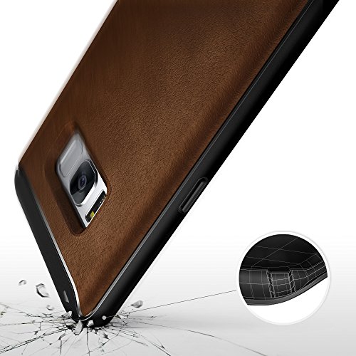 Funda Samsung Galaxy S8 2017 Ringke  Flex S  Funda Elegante Duradera Recubierta Texturizada de Cuero TPU Flexible con Protecci  n Contra Impactos Avanzada - Marr  n Brown