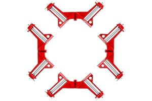 HOZZWHOO 4pcs 90 Degree Right Angle Clamp Adjustable Wood Vice Miter Woodworking Frame Clamp DIY Photo Frame Glass Fish Tank