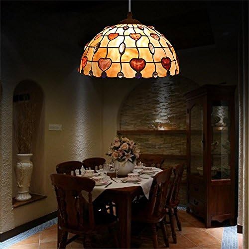 Flash-Tiffany Seashell Chandelier Single-Head 12-inch Handwork Happiness Heart Fixtures