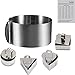 Produktbild Tortenring Verstellbar mit 4 Mousseformen, Yizish Edelstahl 16-30 cm Kuchenringe Kuchen Pasta Schimmel fuer Hausmannskost, Kueche Backen