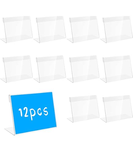 6x Transparante A5 Acryl Tafelstandaard – L-vormig – Voor Posters, Menukaarten, Prijskaartjes – Perfect Voor Winkels, Kantoren En Restaurants