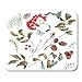 Produktbild Mauspads Orange Aquarell-Weinlese-Herbst verzweigt sich Ebereschen-Fichten-Eicheln und Schmetterlings-weiße natürliche botanische rote Mausunterlage für Notizbücher, Bürozubehöre des Tischrechners