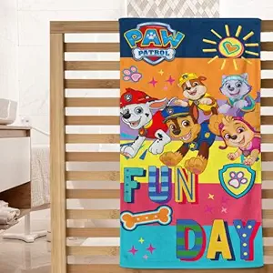 Sassoon Paw Patrol Cotton Kids Bath Towel with Gift Box in 380 GSM- 60 cm x 120 cm