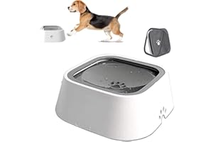 SaponinTree Cuenco de Agua para Perro, Anti Salpicaduras Recipiente Antideslizante Alimentador de Agua Bebedero, Bebedero Perro Tazón de Bebida Agua Flotante para Perro Gato Mascotas