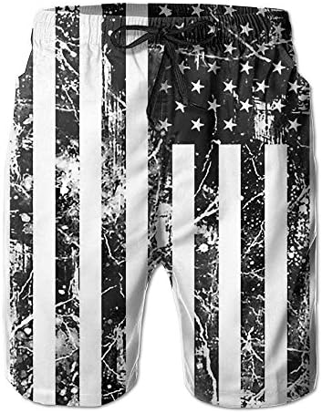 Lesif Men's Vintage BlackBritain Flag Quick-Drying Summer Boardshort Swimm Surf Trunk Short Beach Pant