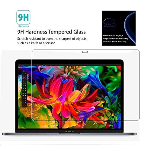2016 Neuestes MacBook Pro Retina 38,1 cm mit Touch Bar Laptop Displayschutzfolie, 9H Härte Full Deckung Tempered Glass Screen protectora für 15,4 MacBook Pro 38,1 cm A1707) - 3