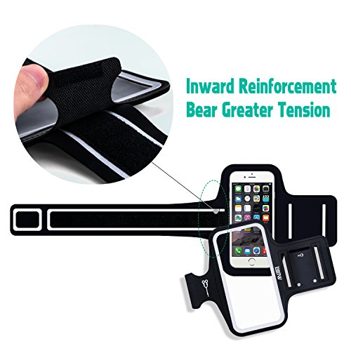 EOTW Brazalete Deportivo para iPhone Sumsang Huawei BQ  Negro Brazalete para 4 7pulgadas Universal 