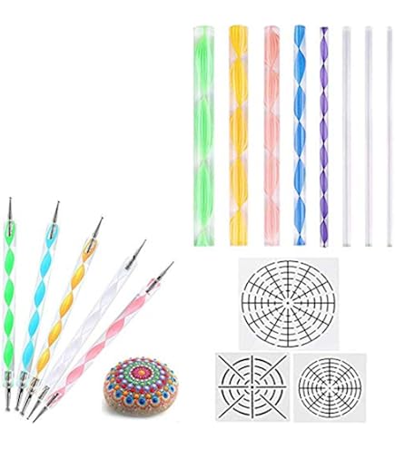 Asudaro - 8 Cartons Ronds Pour Peinture Mandala - Noir - 15 Cm - Art Et Créativité