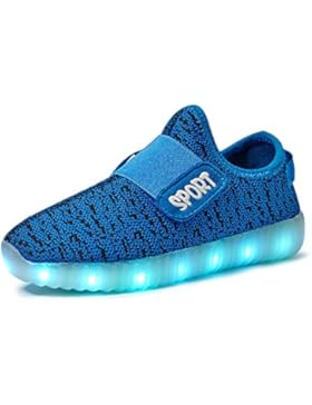 VILOCY Kinder LED Leuchtend Schuhe USB Aufladen Sneakers für Jungen Mädchen