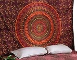 telas etnicas para cojines Tapicería Roja 213 x 137 centimetros Hecho de tela de algodón 100% con pantalla de diseño impreso en él