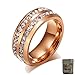 Produktbild Original Enez Ring Trauring Ehering Edelstahlring Rosegold Gr: 9 (18,9mm) B: 8mm + Geschenkbeutel R2596