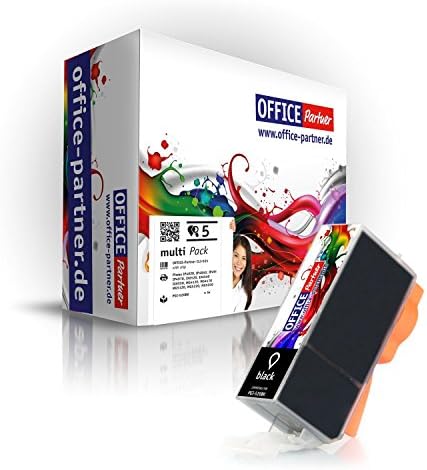 5x black compatible printer cartridges for Canon PGI-520bk with chip for Canon Pixma IP3600 / IP4600 / Ip4600x / IP4700; MP 980 / MP 990 / MP 540 / MP 550 / MP 560 / MP 620 / MP 630 / MP 640 / MP 640R; MX860; MX870