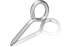 MOGADEE® Viti Con Occhiello in Acciaio Inox M8 100 mm, Gancio Ad Anello per Amache, Tende Da Sole, Poltrone Sospese, Sedie A Dondolo