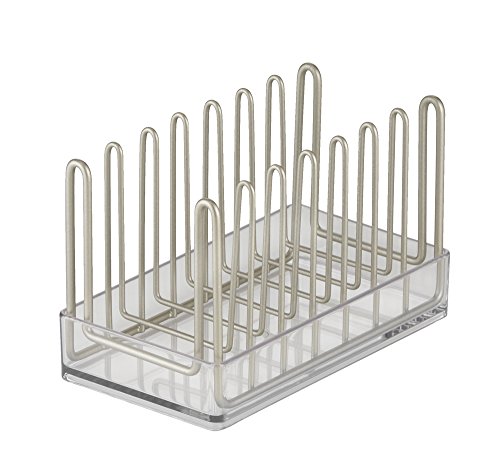 mDesign Abtropfgitter aus rostfreiem Metall – praktische Spülmatte im Gitterdesign – rostfreies Abtropfgestell für die Küchenspüle – satiniert - 5