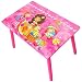 Hollylife Princess Kids Wooden Children Table and 2 Chairs Set Kids Bedroom Furniture (Pink)