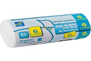 SPHERE Sac Poubelle Blanc Hygiene et beauté 6l x50