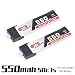 Produktbild 2Stücke GNB 550mAh 1S LiPo-Akku 3,8V 50C jst-ph 2.0 powerwhoop MCPX Stecker für inductrix FPV Plus Micro FPV Racing Drone etc.