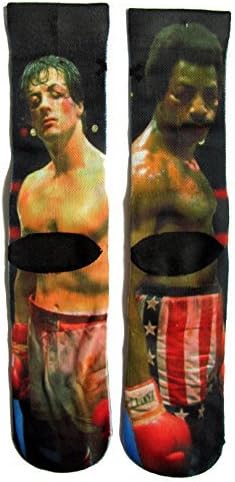 ROCKY Socks 3-D Print - 1 PAIR Senior (UK 6-13) Novelty Fancy Dress Wear