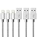 Price comparison product image xinfene Charger Cable for iPhone (2M/6FT-3Pack,Grey) Fast Sync Charger USB Cable Nylon Braided Cord for iPhone 8/X 7/7 Plus/6/6s/6 Plus/6s Plus,5c/5s/5/SE,iPad Pro/Air/mini,iPod and more