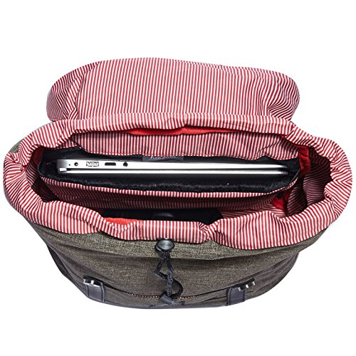 Rucksack Damen Herren Vintage KAUKKO Reiserucksack Studenten Rucksack Laptop Rucksack f  r 14  Notebook L  ssiger Daypacks Schultaschen f  r Wandern R