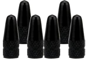 SENZEAL Bouchon de Valve de Pneu 6 Pièces Capuchon Bouchon de Valve, Presta Anodisé Vélo Bouchon, Anti-poussière de Vélo pour Bicyclette VTT, Valve de Pneu Vélo pour Route VTT Bicyclette (Noir)