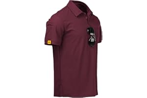 JACKETOWN Polo Hommes Manches Courtes Séchage Rapide Respirant Polos d'été pour Hommes Patte de Boutonnage T-Shirts Sport Chemise Basic Regular Fit Poloshirt