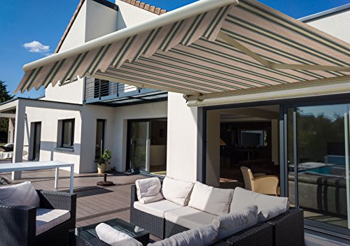 Preisvergleich Produktbild Elektrische Vollkassettenmarkise weiß (5,5 m, Wald)