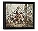 Produktbild Gerahmtes Bild von Jean Leon Jerome Ferris "The Capture of the Pirate Blackbeard, 1718", Kunstdruck im hochwertigen handgefertigten Bilder-Rahmen, 40x30 cm, Schwarz matt