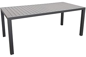 Proloisirs Table extérieure en Aluminium Plateau à Lattes Alice 180 cm