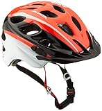In Deutschland hergestellt ALPINA Jungen Rocky Fahrradhelm, neon-red-Black-White, 47-52