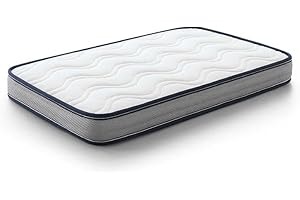 KUO Materac Baloo dla dziecka | Materac piankowy i wiskoelastyczny | Dwustronny, higieniczny i oddychający | Mini łóżeczka 80 x 50 cm