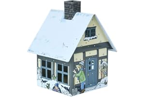 Crottendorfer Räucherkerzen kadzidełko z metalu wraz z uchwytem na kadzidełka, do świec kadzidłowych w rozmiarze M, wymiary: 7,2 x 7,8 x 9,8 cm. Motyw: zimowa radość. Wyprodukowano w Niemczech.