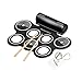 Produktbild Yoome Portable E-Drum Kit, Digital Faltbare Roll-Up Drum Pad Set Instrumente Eingebauter Lautsprecher Kopfhörer USB MIDI Jack mit Drumsticks, Fußpedale für Übungsstarter Kids