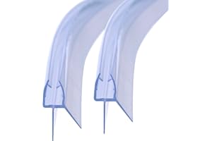 KOOBON Guarnizione per doccia curva, 2x100 cm, per doccia circolare, per porte della doccia, perfetta conformità, spessore del vetro 6 mm, idrorepellente, protezione da cadute