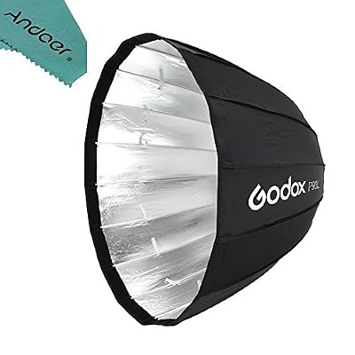 Godox P90l 90 cm de profondeur léger parabolique Boîte à lumière avec monture Bowens Bague d'adaptation pour Différentes marques de monture Bowens Studio monobloc Flash Light