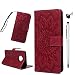 Produktbild Handyhülle Motorola Moto G6 Plus Hülle Sonnenblume Muster Silikon PU Leder Tasche Flip Case Cover Schutzhülle Handytasche Skin Ständer Klapphülle Schale Bumper Magnetverschluss Brieftasche-Roserot